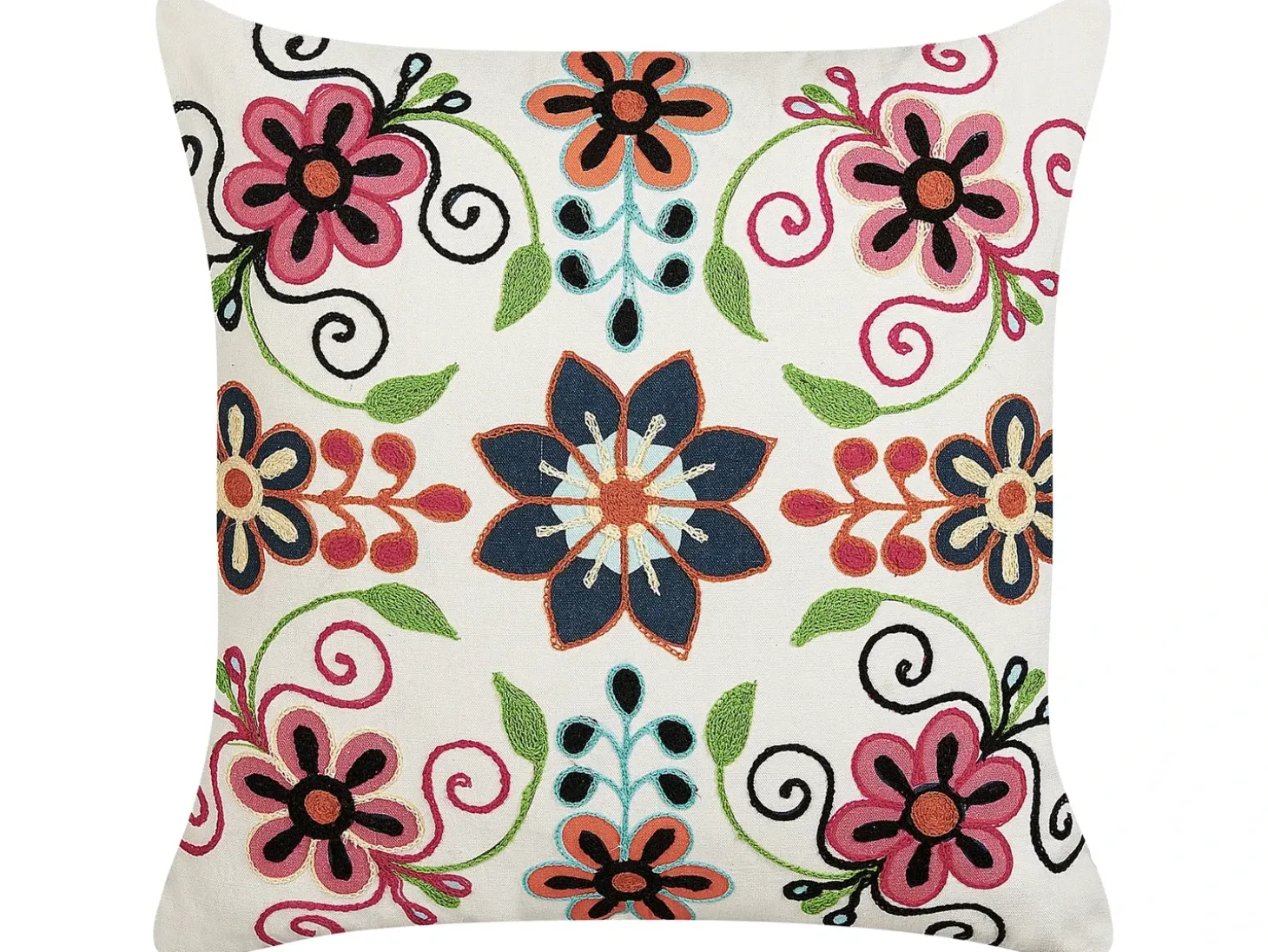 Pyntepude BAHRAICH Bomuld 50 x 50 cm Multifarvet Blomstermønster