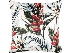 Pyntepude EDELWEISS Velour 45 x 45 cm Multifarvet Plante mønster