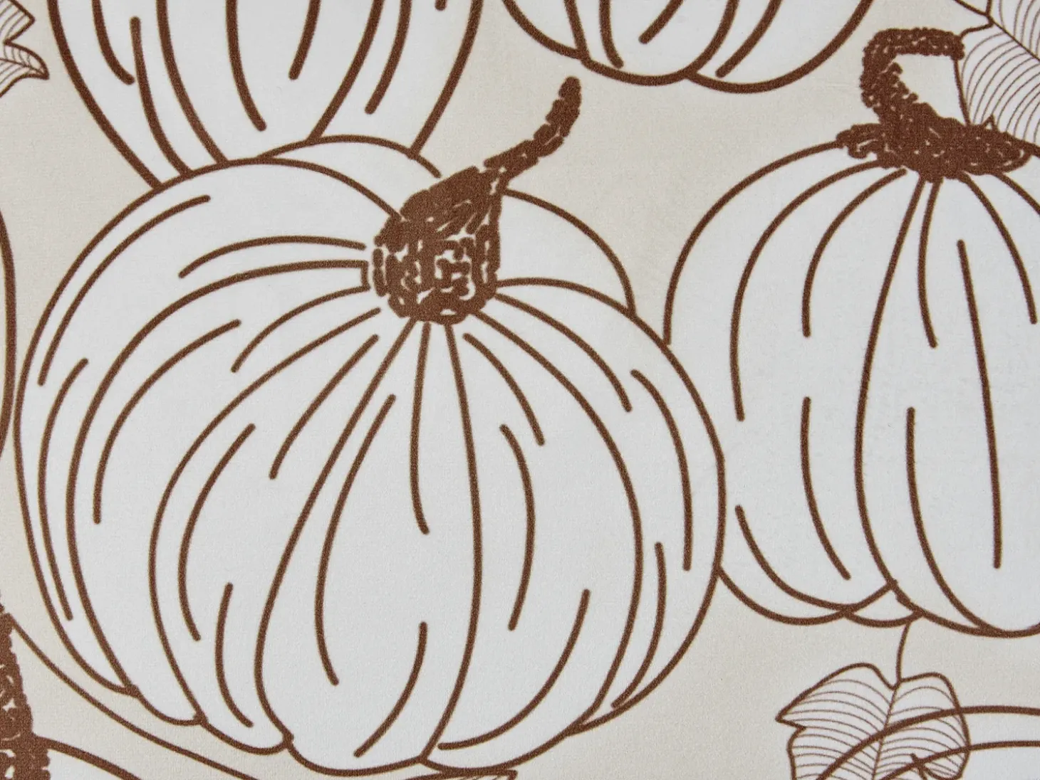 Pyntepude GOURD Velour 45 x 45 cm Beige Plante mønster