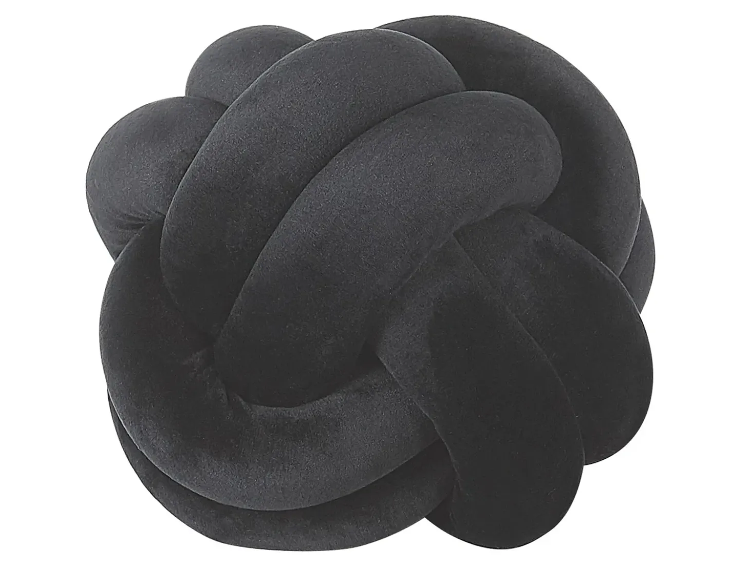 Pyntepude MALNI Velour 20 x 20 cm Sort Ensfarvet