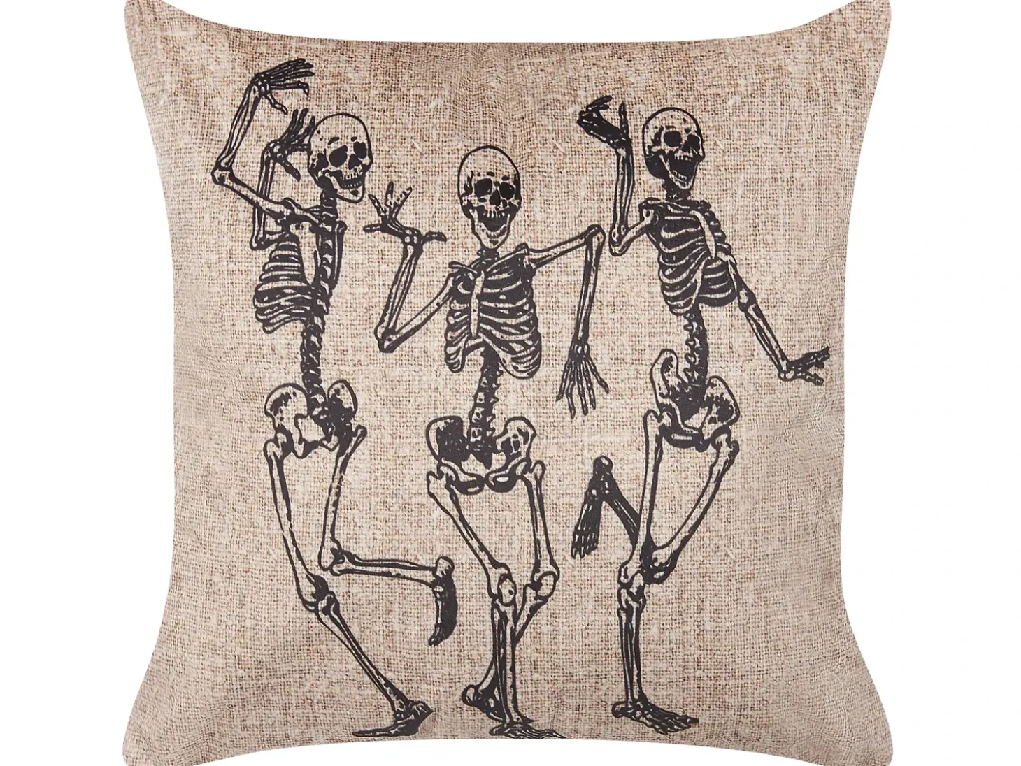 Pyntepude MORTESTI Velour 45 x 45 cm Lys Beige Abstraktmønster