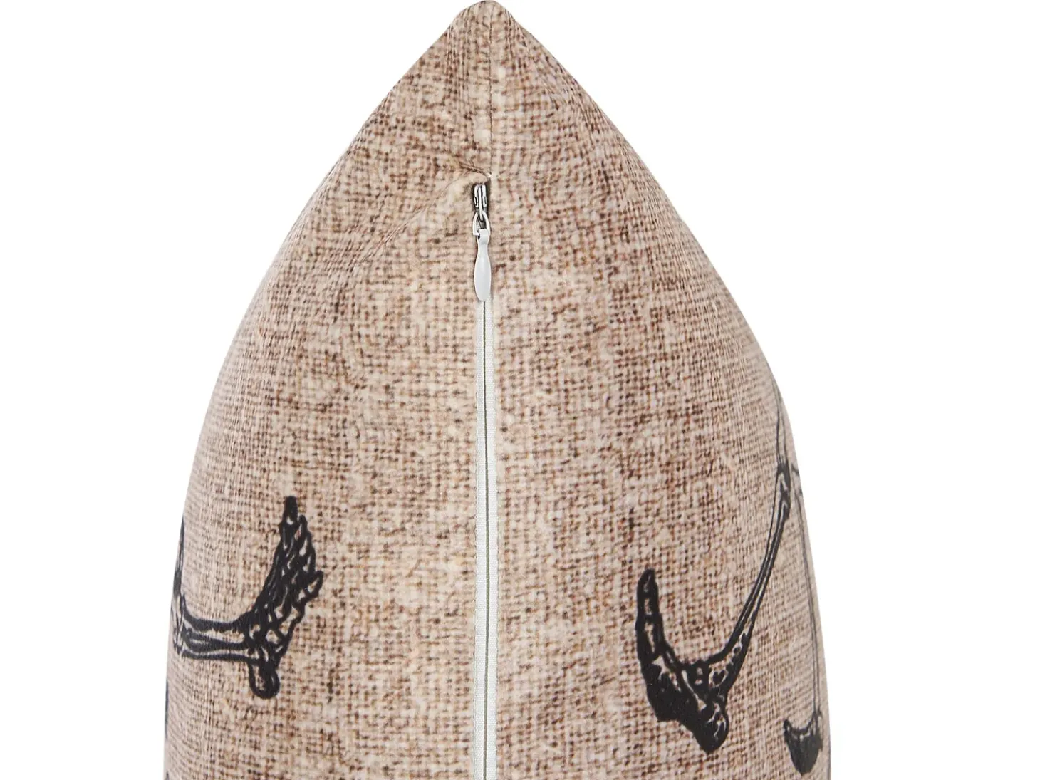 Pyntepude MORTESTI Velour 45 x 45 cm Lys Beige Abstraktmønster