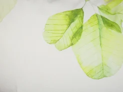 Pyntepude PEPEROMIA Bomuld 45 x 45 cm Hvid Plante mønster