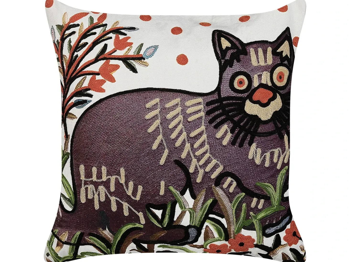 Pyntepude PHUSRO Bomuld 50 x 50 cm Multifarvet Dyremønster
