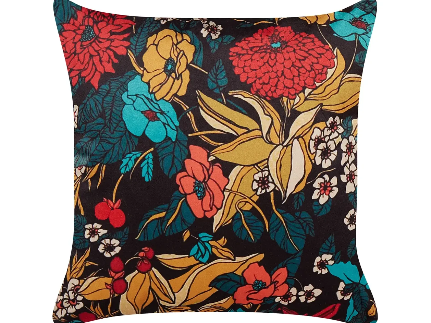 Pyntepude PROTEA Velour 45 x 45 cm Multifarvet Blomstermønster
