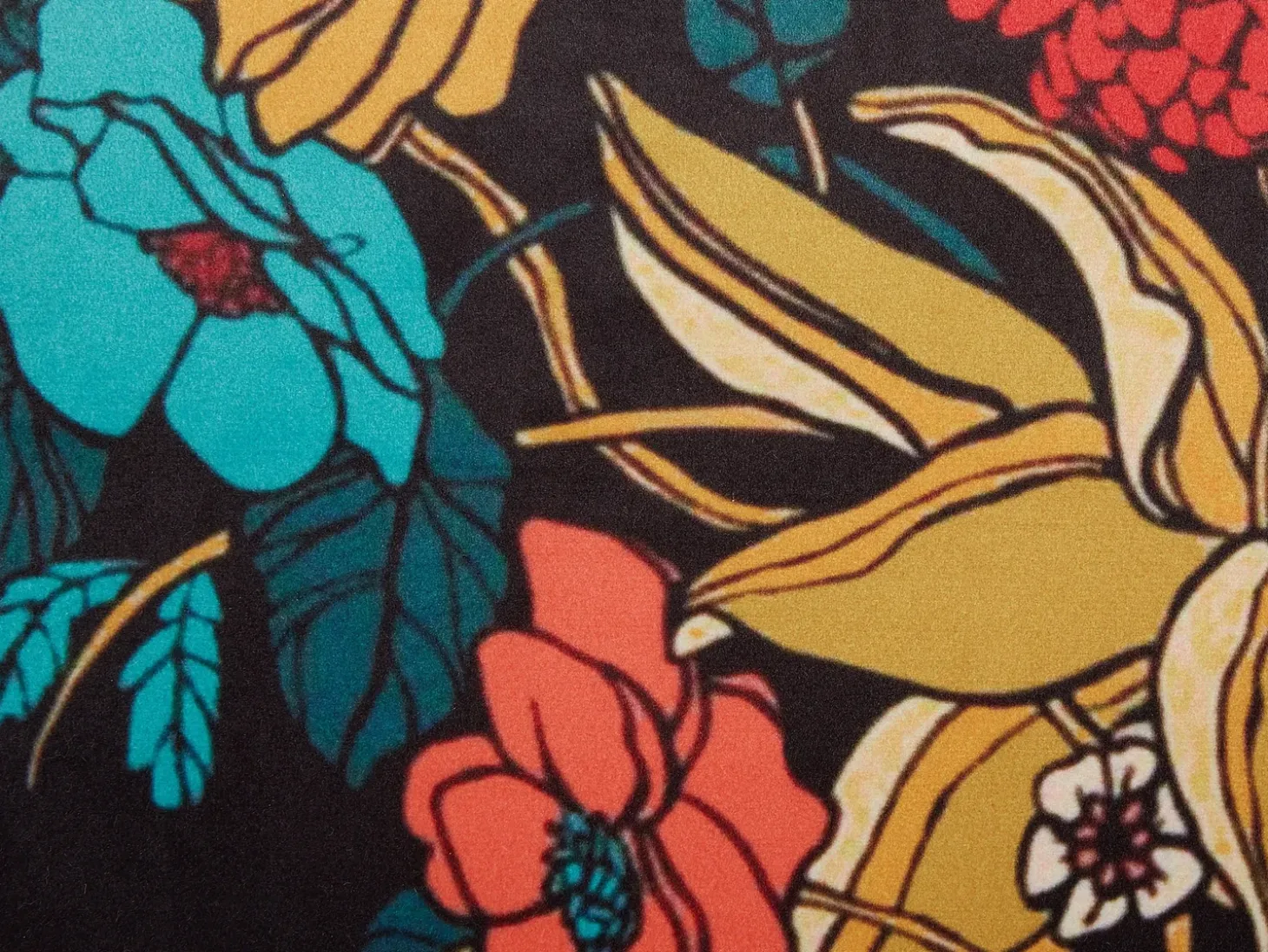 Pyntepude PROTEA Velour 45 x 45 cm Multifarvet Blomstermønster