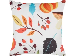 Pyntepude VISCARIA Velour 45 x 45 cm Multifarvet Plante mønster