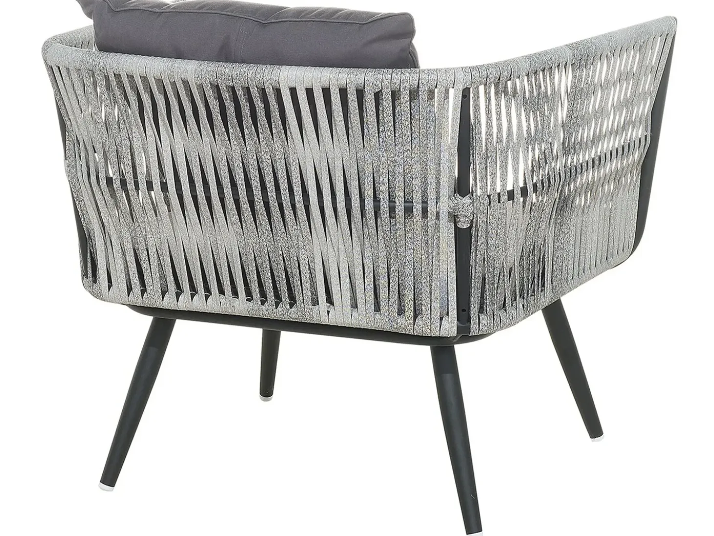 RAGUSA 4 personers Loungesæt med bord Grå PE-rattan