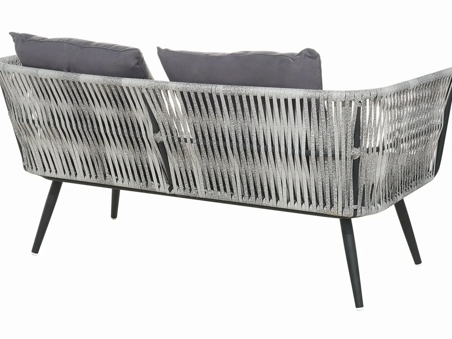 RAGUSA 4 personers Loungesæt med bord Grå PE-rattan