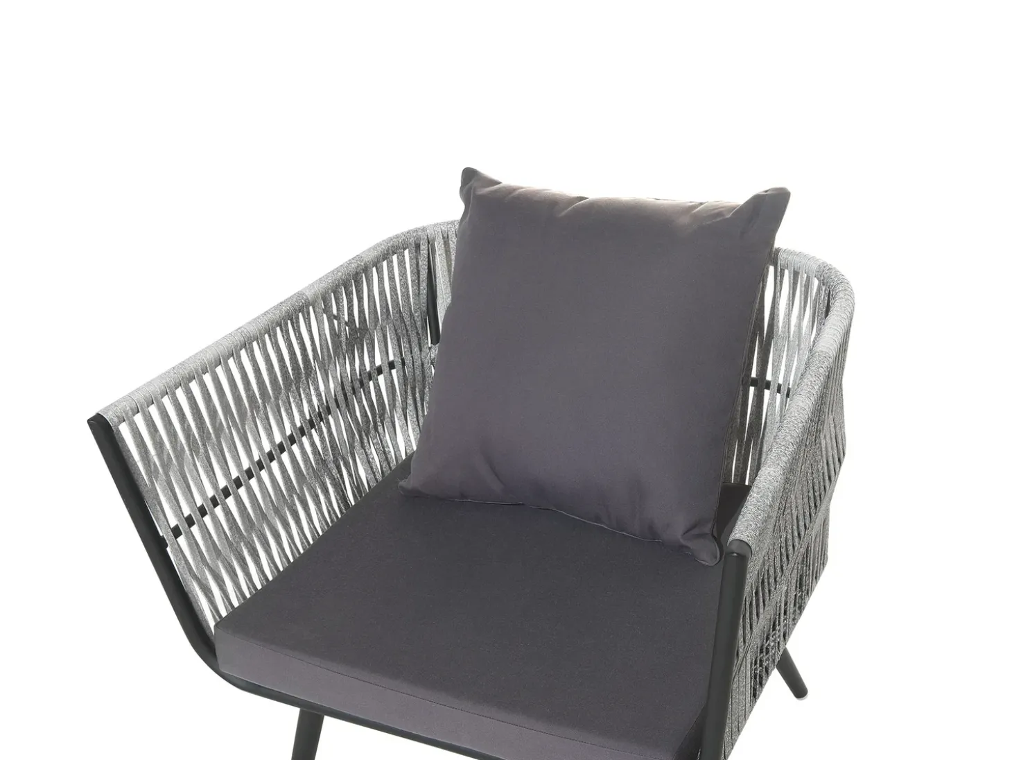 RAGUSA 4 personers Loungesæt med bord Grå PE-rattan