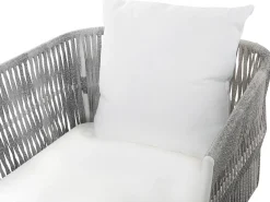 RAGUSA 4 personers Loungesæt med bord Cremehvid PE-rattan