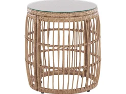 RAVELLO 4 personers Loungesæt med bord Naturlig PE-rattan