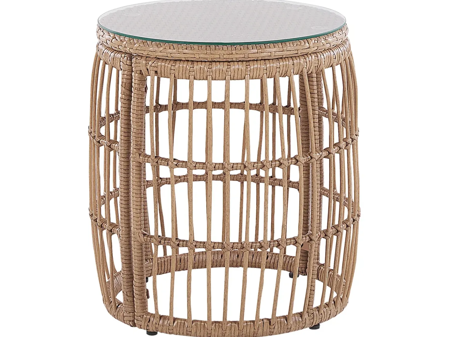 RAVELLO 4 personers Loungesæt med bord Naturlig PE-rattan