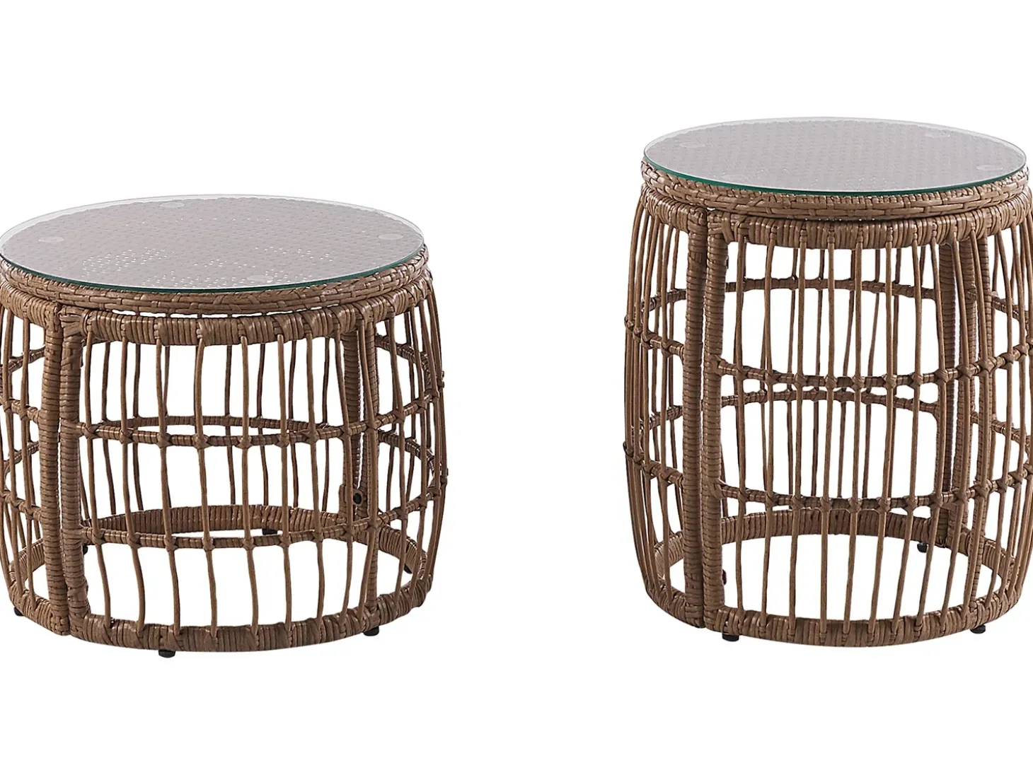 RAVELLO 4 personers Loungesæt med bord Naturlig PE-rattan