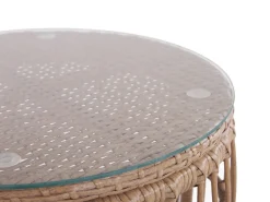 RAVELLO 4 personers Loungesæt med bord Naturlig PE-rattan