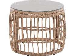 RAVELLO 4 personers Loungesæt med bord Naturlig PE-rattan