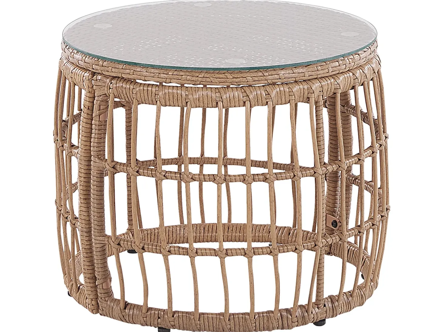 RAVELLO 4 personers Loungesæt med bord Naturlig PE-rattan