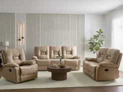 Recliner stol BERGEN Inkl. fodstøtte Beige
