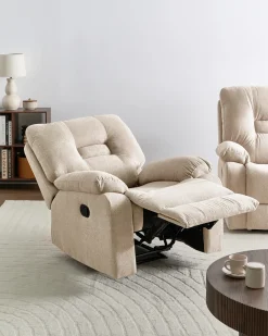 Recliner stol BERGEN Inkl. fodstøtte Beige
