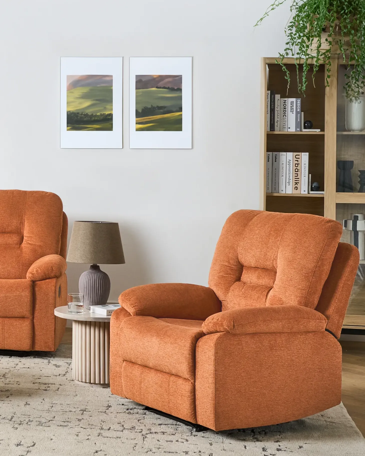 Recliner stol BERGEN Inkl. fodstøtte Orange