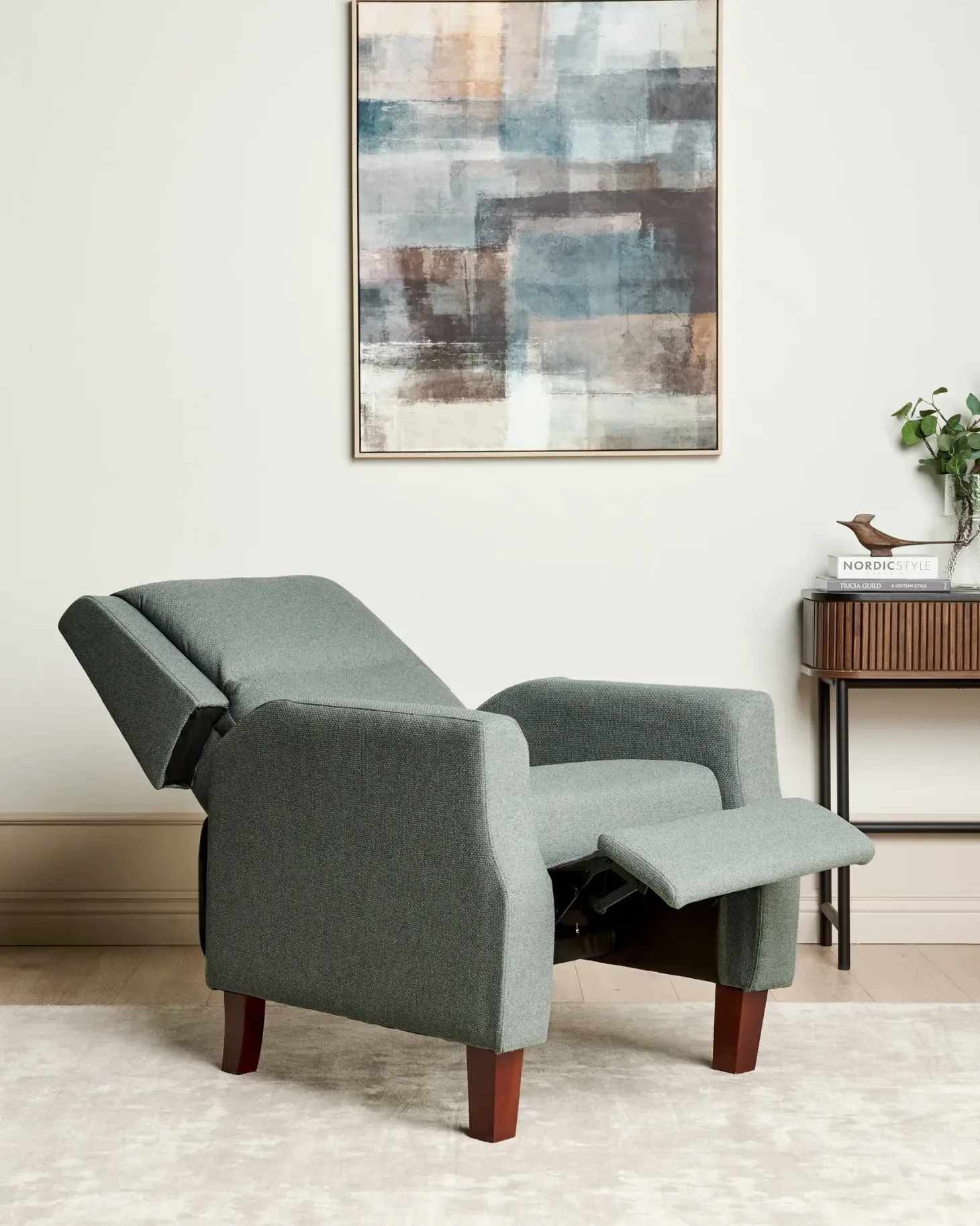 Recliner stol EGERSUND Inkl. fodstøtte Lysegrøn
