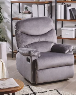 Recliner stol ESLOV Inkl. fodstøtte Velour Grå