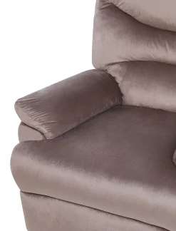 Recliner stol ESLOV Inkl. fodstøtte Velour Brungrå Beige