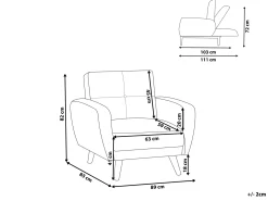 Recliner stol FLORLI Sort