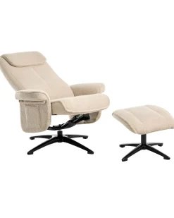 Recliner stol GERAS Boucle Beige