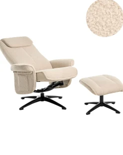 Recliner stol GERAS Boucle Beige