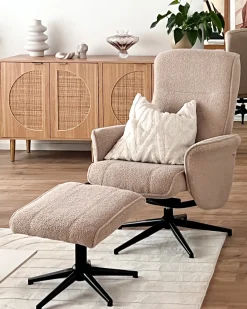 Recliner stol JAPET Boucle Beige
