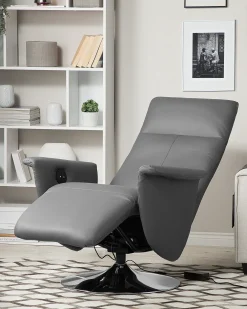 Recliner stol PRIME Inkl. fodstøtte Kunstlæder Grå