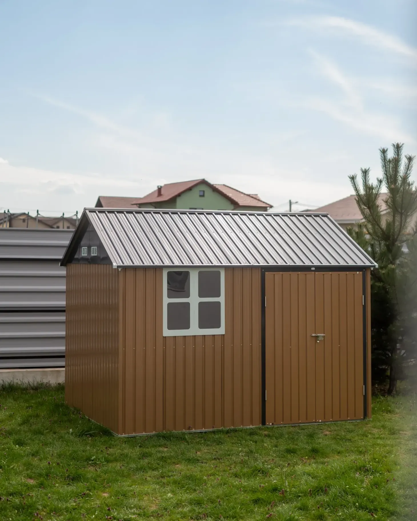 Redskabsskur NOCCIANO 313 cm 220 cm Brun