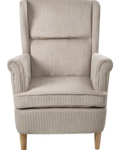 Øreklapstol ABSON Fløjl Beige