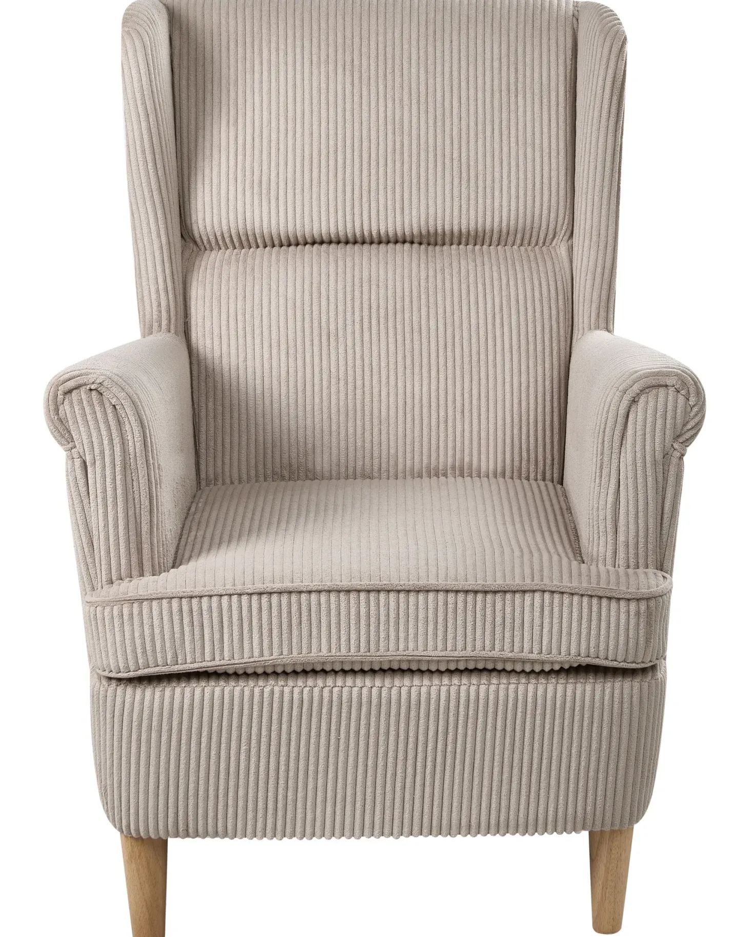 Øreklapstol ABSON Fløjl Beige