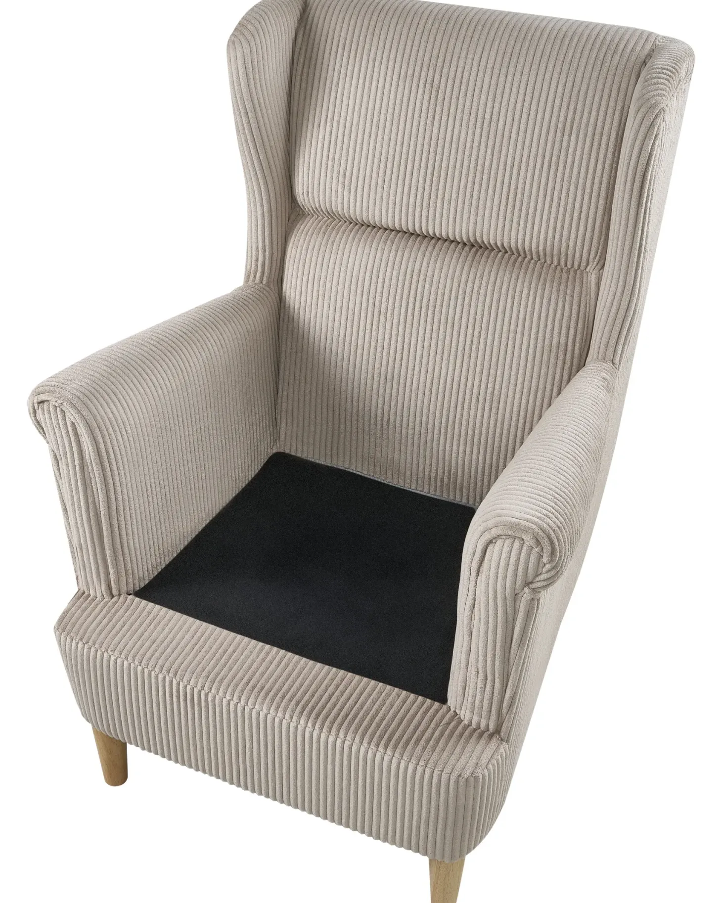 Øreklapstol ABSON Fløjl Beige