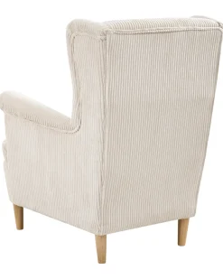Øreklapstol ABSON Fløjl Lys Beige