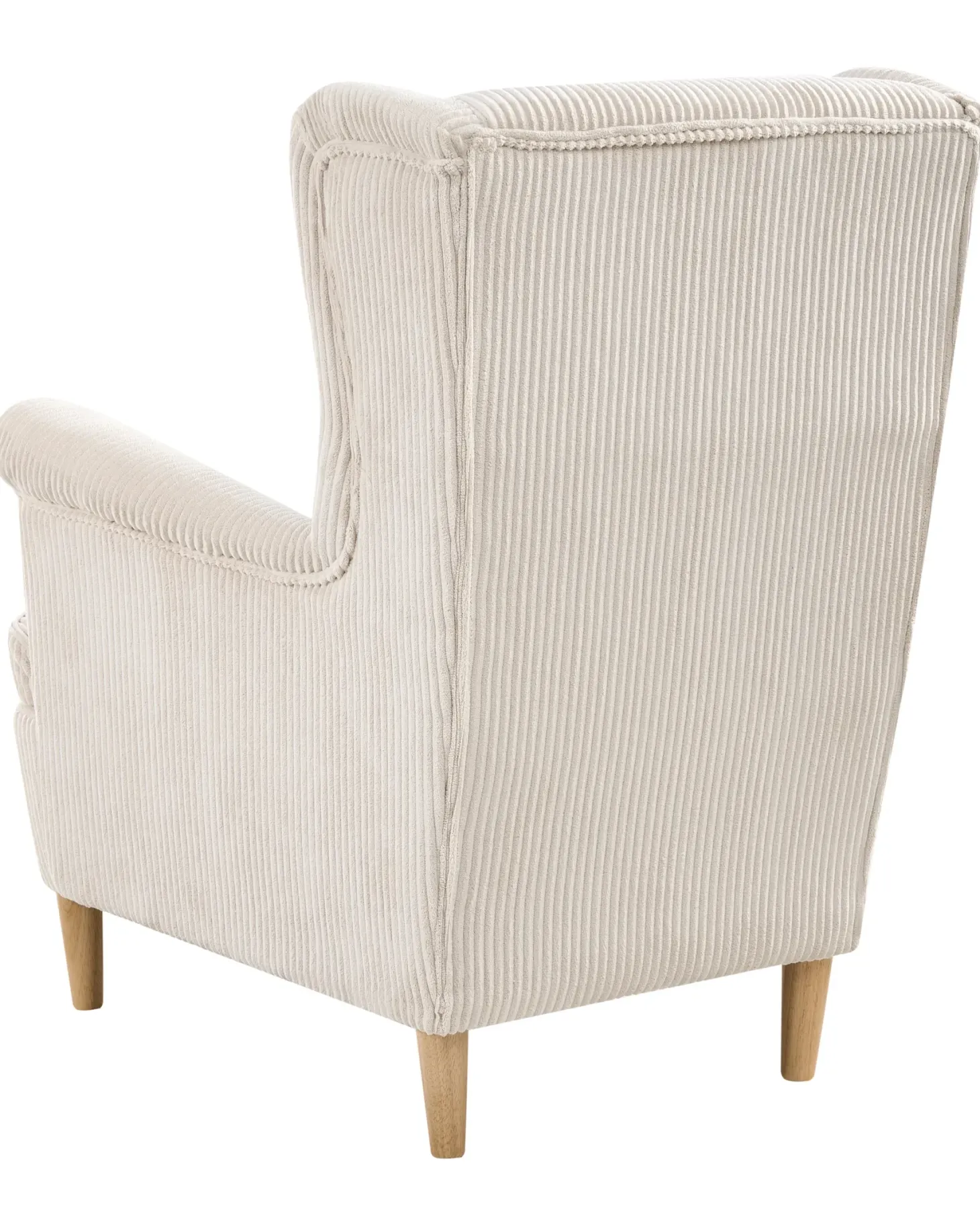 Øreklapstol ABSON Fløjl Lys Beige