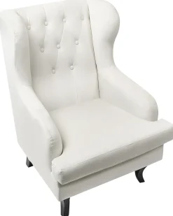 Øreklapstol ALTA Velour Cremehvid