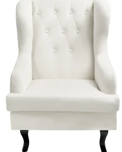 Øreklapstol ALTA Velour Cremehvid