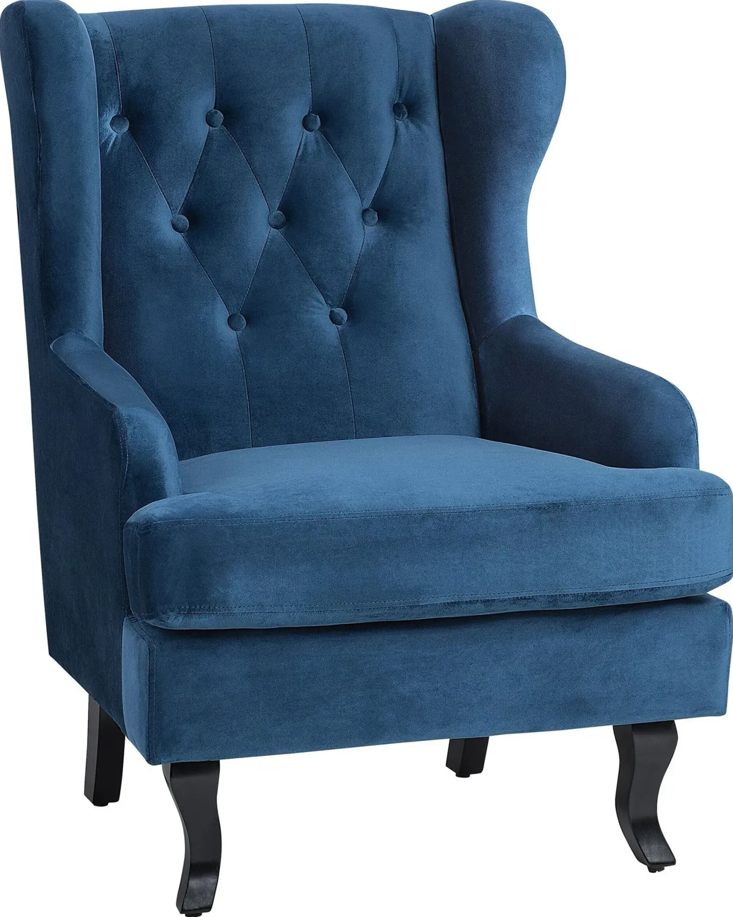 Øreklapstol ALTA Velour Mørkeblå