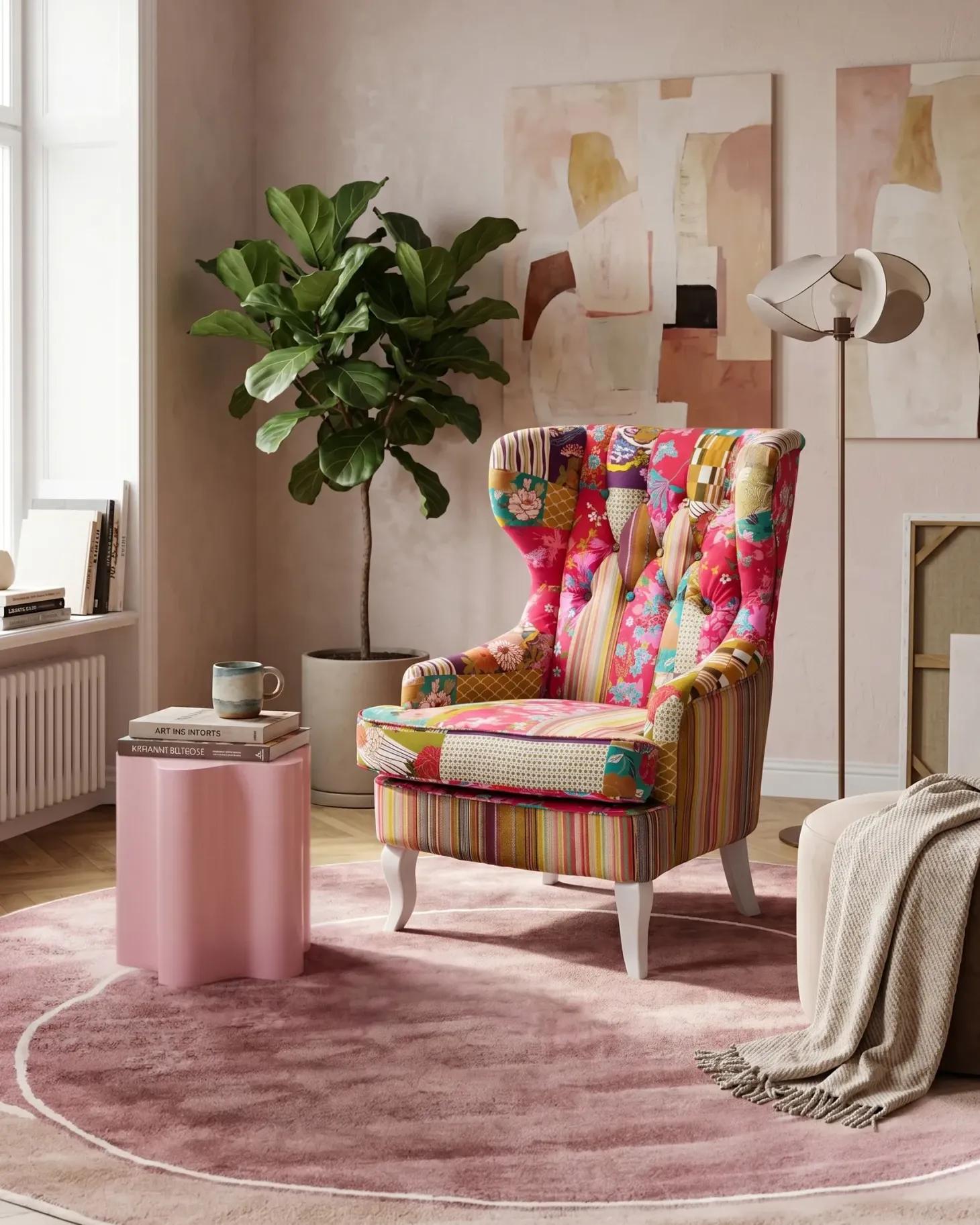 Øreklapstol MOLDE Fuchsia