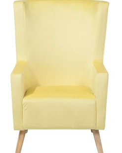 Øreklapstol ONEIDA Velour Gul