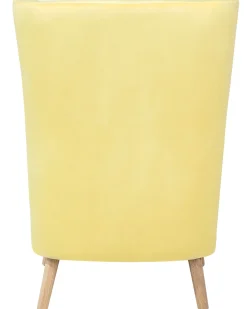 Øreklapstol ONEIDA Velour Gul