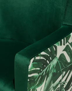Øreklapstol ONEIDA Velour Mørkegrøn