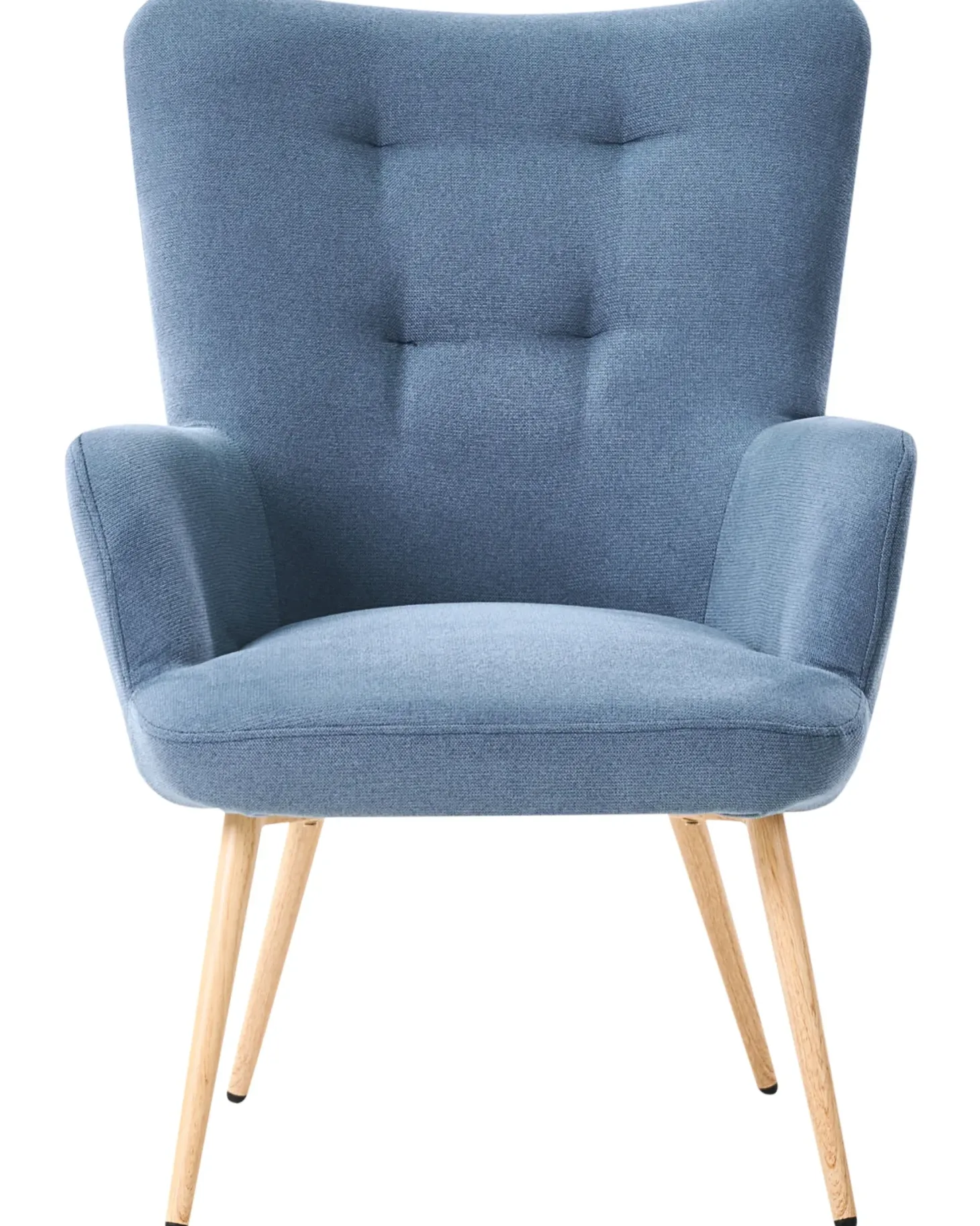 Øreklapstol VEJLE med fodskammel Mørkeblå