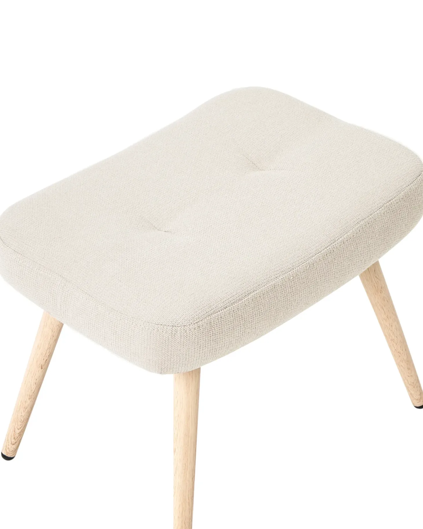 Øreklapstol VEJLE med fodskammel Lys Beige