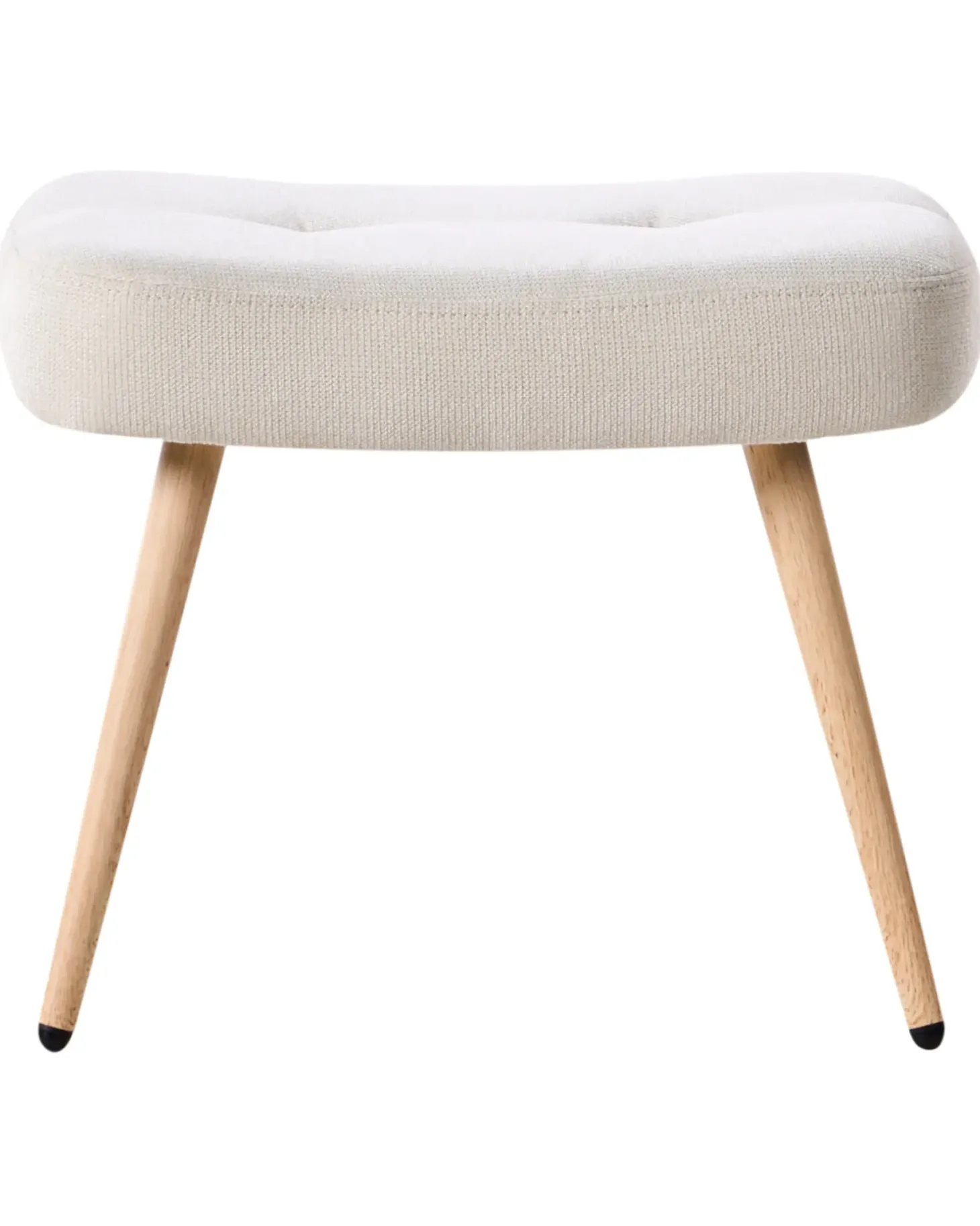Øreklapstol VEJLE med fodskammel Lys Beige