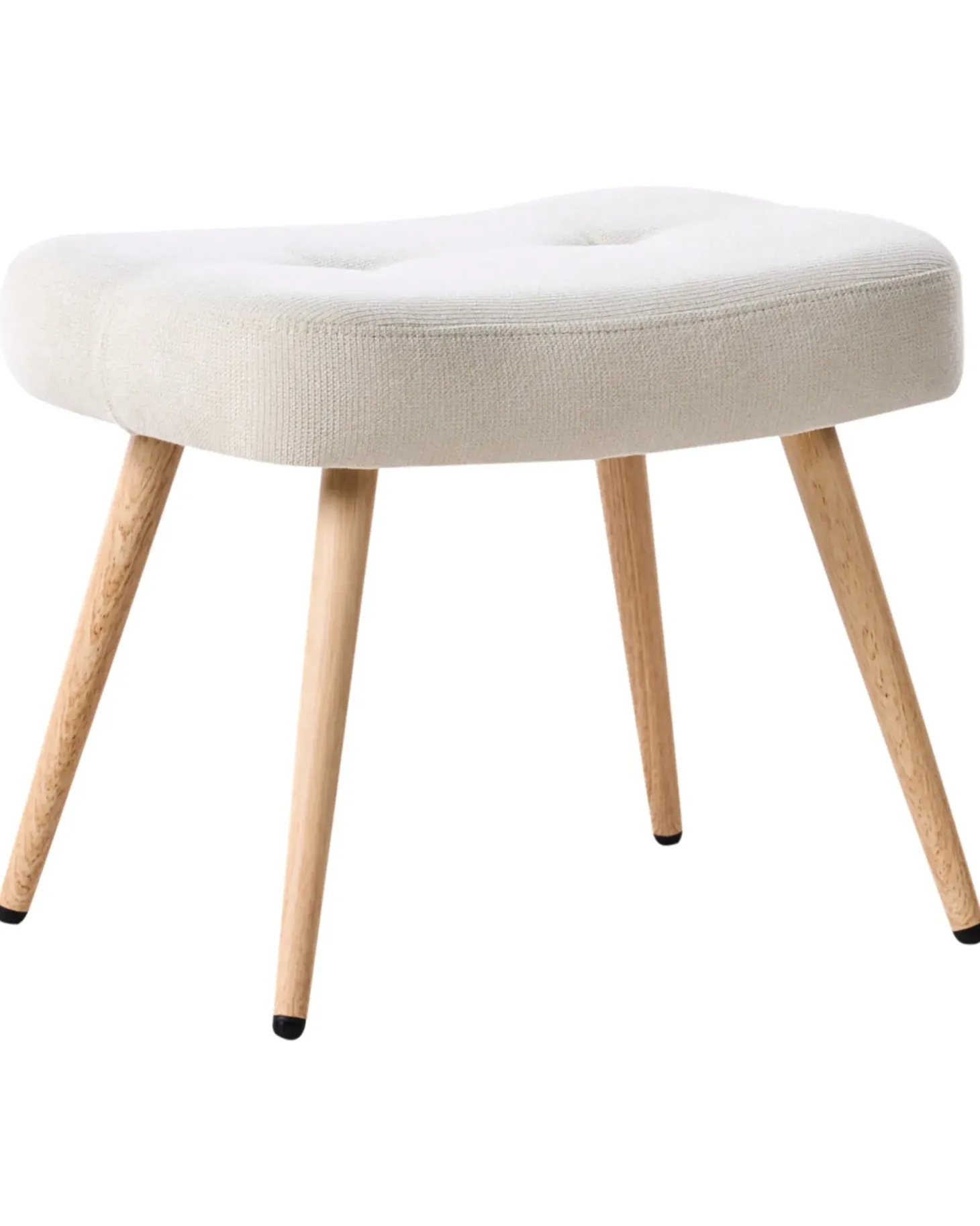 Øreklapstol VEJLE med fodskammel Lys Beige