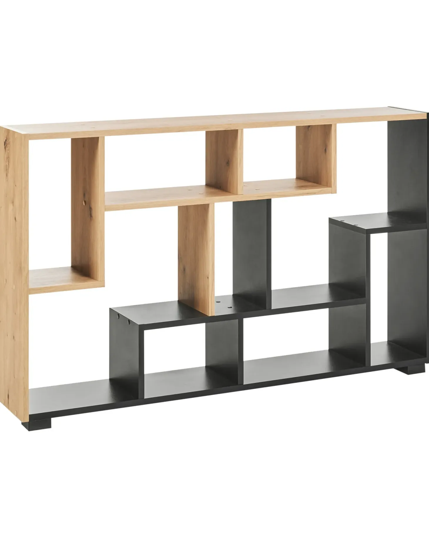 Reol ALMA 122 cm Brun/sort
